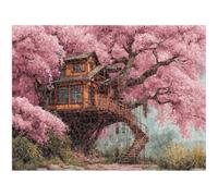 Puzzle 4000 Pièces, Rose & cabane dans Les Arbres Puzzle en Bois 1T#146