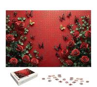 Puzzle 4000 Pièces Rouge, Puzzle 4000 Pièces pour Adultes et Enfants à Partir de 14 Ans, Rose Puzzles Bois avec Une Boîte d'Emballage Exquise, Décoration Murale, Idee Cadeau Femme, Cadeau Homme, -6110