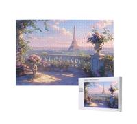Puzzle 4000 Pieces Tour Eiffel Grand Puzzle Classiques en Bois pour Adultes, Jeux Amusants/Colorés/Impossible/Difficiles, Cadeau d'anniversaire de Festivals pour la Famille Amis Paris M-173