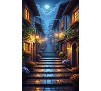Puzzle 408 Pièces pour Adultes 59x23cm - Fleur Rue - Défi Impossible et Anti-Stress - Idée Cadeau Rigolote et Originale