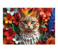Puzzle 40e anniversaire paper art 3d chat 1000 pieces - Trefl G