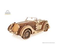 UGEARS Modèle en bois 3D à construire VM-01 Roadster Voiture miniature fonctionnante En contreplaqué