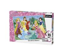 Nathan - Puzzle enfants - 45 pièces - Rencontre avec les princesses Disney - Fille ou garçon dès 5 ans - Puzzle de qualité supérieure - Carton épais et résistant - Princesses - 86537