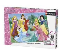 Puzzle 45 pièces Rencontre avec les princesses Disney
