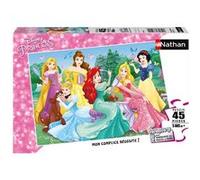 Puzzle 45 pièces Nathan Rencontre avec les princesses Disney E