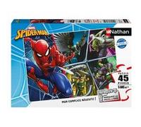 Nathan - Puzzle Enfant - 45 pièces - Spider-man contre les méchants - Fille ou garçon dès 5 ans - Puzzle de qualité supérieure - Carton épais et résistant - Marvel - 86185
