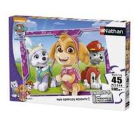 Nathan – Puzzle enfants 45 pièces Pat'Patrouille Stella, Everest & Marcus – 5 ans+ – Carton épais