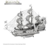Puzzle 45 Pièces : Puzzle 3D en Métal - Queen Anne Revenge, Metal Earth - Iconx G