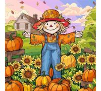 Puzzle 48 Pièces Adultes Citrouilles Ferme, Développe Observation, Logique et Concentration, Puzzle Adulte 48 Pieces 20x20 cm