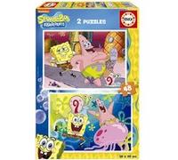 Puzzle 48 pieces x2 Bob Leponge Multicolore G