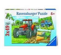 Ravensburger – Puzzle enfant Machines agricoles – 3 x 49 pièces