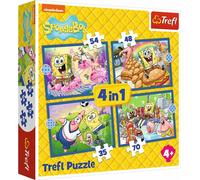 PUZZLE 4en1 La vie aquatique de Bob l'éponge 34674
