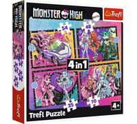 Trefl Puzzle Monster High – Jour électrique – 4 en 1 (35, 48, 54, 70 pièces)