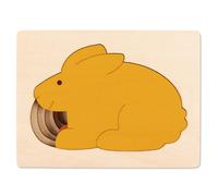 Puzzle 5 lapins en 1 jaune TU