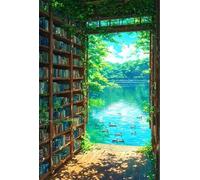 Puzzle 50 Pieces Adultes Animaux Bibliothèque 35x25 cm, Examinez Les pièces, Découvrez Les Indices et Résolvez l'enquête, Puzzle Adulte 50 Pièces