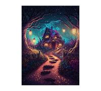 Puzzle 50 Pieces Adultes Cabane Jungle, Défis Amusants Détente Créativité Puzzle Impossible, Puzzles pour Adultes 50 Pièces 35 x 25 cm