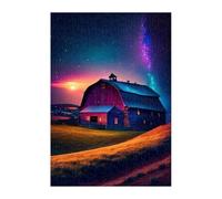 Puzzle 50 Pieces Adultes Chalet sous Ciel Étoilé, Défis Amusants Détente Créativité Puzzle Impossible, Puzzles pour Adultes 50 Pièces 35 x 25 cm