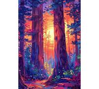 Puzzle 50 Pieces Adultes Lumière Soleil Jungle 35x25 cm, Examinez Les pièces, Découvrez Les Indices et Résolvez l'enquête, Puzzle Adulte 50 Pièces