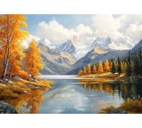 Puzzle 50 PièCes Adultes Paysage Puzzles Classiques Jeux De MéMoire et De Cognition pour Les Personnes âGéEs avec Divertissement et Valeur ThéRapeutique DéCoration Murale, pour Bureau à Domicile E-2