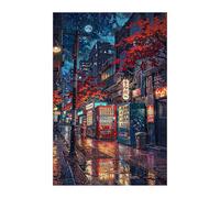 Puzzle 50 Pieces Adultes Paysage Rue, Défis Amusants Détente Créativité Puzzle Impossible, Puzzles pour Adultes 50 Pièces 35 x 25 cm