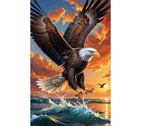 Puzzle 50 Pieces Animaux Aigles Océan, Jeu éducatif Défi Jouets Stimule Concentration et Imagination, Puzzle Adulte 50 Pièces 35 x 25 cm