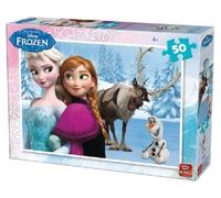 Puzzle 50 Pieces Disney - Reine Des Neiges Avec Elsa Olaf Et Sven - King - Enfant
