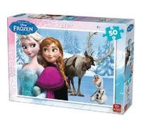 Puzzle 50 Pieces Disney - Reine Des Neiges Avec Elsa Olaf Et Sven - King - Enfant