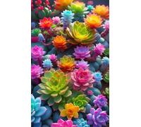 Puzzle 50 Pièces Plantes Succulentes 35x25 cm Classique Puzzles Art Relaxant et Stimulant, Loisir CréAtif Réservé aux Adolescents et Adultes