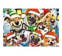Trefl-500+1 pièces, Wood Craft, Artisanat en Bois, 50 Figurines, Bricolage, Divertissement pour Adultes et Enfants à partir de 12 Ans Puzzle, 20173, Chiens de Noël