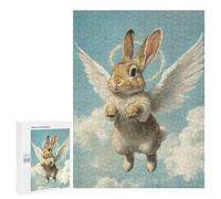 Puzzle 500 PCS Angel Bunny in Flight Puzzle pour Adolescents Améliorez Votre Mémoire Entraînez Votre Cerveau Et Vos Mains Jouets Addictifs pour Cultiver La Patience 500 PCS