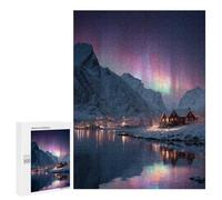 Puzzle 500 PCS Aurora Borealis Reflections-22 Puzzle pour Adolescents Améliorez Votre Mémoire Entraînez Votre Cerveau Et Vos Mains Jouets Addictifs pour Cultiver La Patience 500 PCS