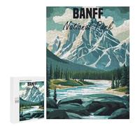 Puzzle 500 PCS Banff National Park Puzzles pour Adultes, Jouet, Décoration Murale, Difficile, Difficile, Cadeaux Uniques pour Anniversaire Et Noël 500 PCS