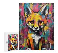 Puzzle 500 PCS Banksy Graffiti Slum Fox Puzzles pour Adultes, Jouet, Décoration Murale, Motif À Assembler, Idéal comme Cadeau pour Toute La Famille 500 PCS