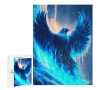 Puzzle 500 PCS Blue Phoenix Wallpaper HD Puzzle pour Adolescents Améliorez Votre Mémoire Entraînez Votre Cerveau Et Vos Mains Jouets Addictifs pour Cultiver La Patience 500 PCS