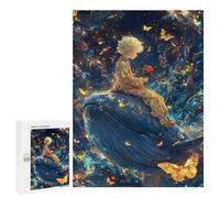 Puzzle 500 PCS Boy on Whale with Rose Puzzles pour Adultes, Jouet, Décoration Murale, Difficile, Difficile, Cadeaux Uniques pour Anniversaire Et Noël 500 PCS