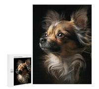 Puzzle 500 PCS Chihuahua Art Print -2 Puzzles pour Adultes - Cadeau d'anniversaire - Jeu Difficile Et Stimulant - Cadeaux