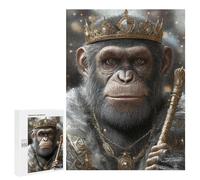 Puzzle 500 PCS Chimpanzee King Puzzles pour Adultes, Jouet, Décoration Murale, Motif À Assembler, Idéal comme Cadeau pour Toute La Famille 500 PCS