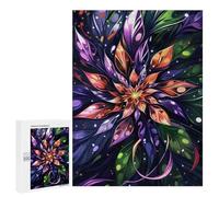 Puzzle 500 PCS Colorful Abstract Flower Art-3 Puzzles pour Adultes Améliorent La Mémoire Interaction Parent-Enfant Casse-tête Jeux De Société en Famille 500 PCS