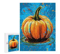 Puzzle 500 PCS Colorful Pumpkin Splash Art Puzzles pour Adolescents - Anti-Stress - Défi Éducatif - Idée Cadeau Et Anniversaire Unique 500 PCS