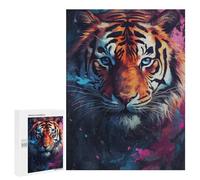 Puzzle 500 PCS Colorful Tiger Portrait -1 Puzzles pour Adolescents - Anti-Stress - Défi Éducatif - Idée Cadeau Et Anniversaire Unique 500 PCS
