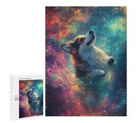 Puzzle 500 PCS Cosmic Corgi Adventure-9 Puzzles pour Adultes Améliorent La Mémoire Interaction Parent-Enfant Casse-tête Jeux De Société en Famille 500 PCS