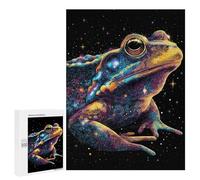 Puzzle 500 PCS Cosmic Frog Art Print Puzzles pour Adultes - Cadeau d'anniversaire - Jeu Difficile Et Stimulant - Cadeaux