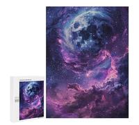 Puzzle 500 PCS Cosmic Moonlit Sky Puzzle pour Adolescents Améliorez Votre Mémoire Entraînez Votre Cerveau Et Vos Mains Jouets Addictifs pour Cultiver La Patience 500 PCS