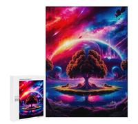 Puzzle 500 PCS Cosmic Neon Landscape Puzzles pour Adultes, Jouet, Décoration Murale, Motif À Assembler, Idéal comme Cadeau pour Toute La Famille 500 PCS