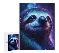 Puzzle 500 PCS Cosmic Sloth Portrait Print-1 Puzzle pour Adolescents Améliorez Votre Mémoire Entraînez Votre Cerveau Et Vos Mains Jouets Addictifs pour Cultiver La Patience 500 PCS
