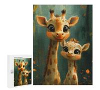 Puzzle 500 PCS Cute Giraffe Family Puzzles pour Adultes, Jouet, Décoration Murale, Motif À Assembler, Idéal comme Cadeau pour Toute La Famille 500 PCS