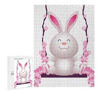 Puzzle 500 PCS Cute Rabbit Puzzles pour Adolescents Course De Vitesse Manuelle Activités Amusantes À La Maison Jeu Stimulant Et Jeu en Famille 500 PCS