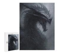 Puzzle 500 PCS Dark Fantasy Dragon Artwork -1 Puzzles pour Adultes - Cadeau d'anniversaire - Jeu Difficile Et Stimulant - Cadeaux