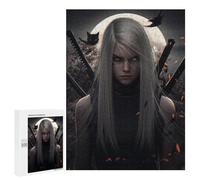 Puzzle 500 PCS Dark Fantasy Warrior Artwork -1 Puzzle pour Adolescents Améliorez Votre Mémoire Entraînez Votre Cerveau Et Vos Mains Jouets Addictifs pour Cultiver La Patience 500 PCS