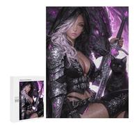 Puzzle 500 PCS Dark Fantasy Warrior Woman Art Print Puzzles pour Adolescents - Anti-Stress - Défi Éducatif - Idée Cadeau Et Anniversaire Unique 500 PCS